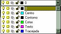 impressas ou plotadas. O único Layer que não pode ser congelado é o Layer corrente. Thaw - Descongela um ou mais Layers.