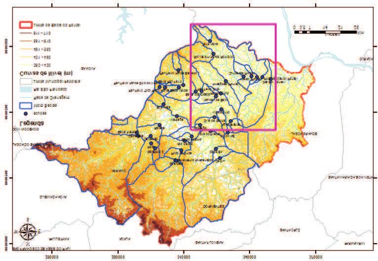 Caracterização morfométrica da área de drenagem de cinco açudes... 46 a b Figura 3. Mapa geral da Bacia do Rio Pontal (a) e as 5 Microbacias de drenagem dos açudes da área de estudo (b).