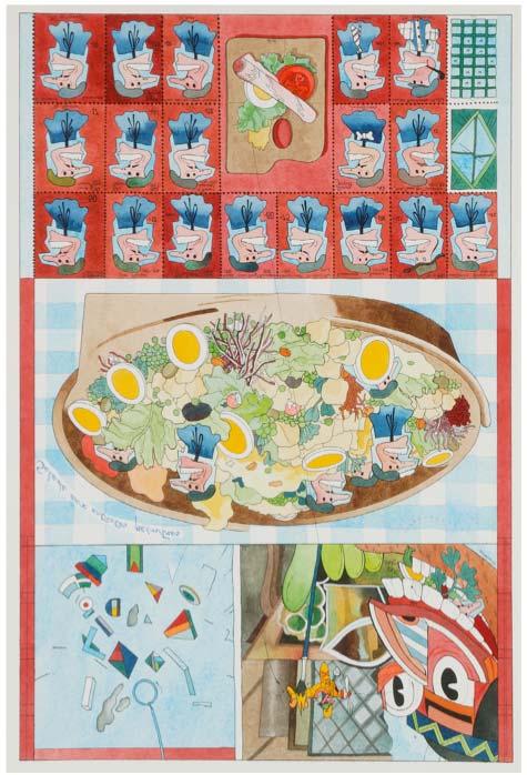 2.Salade aux Artistes Peintres (1972) tinta-da-china e
