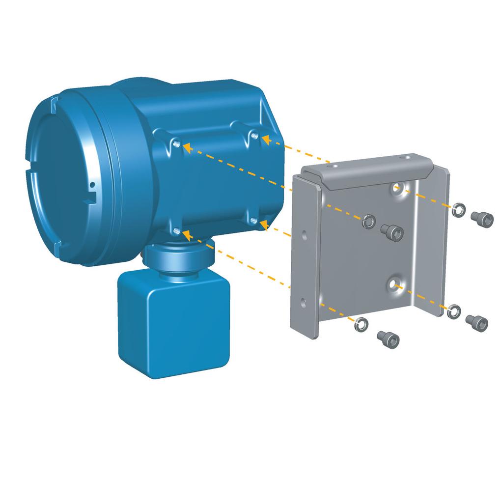 Montagem e fiação do sensor Procedimento 1.