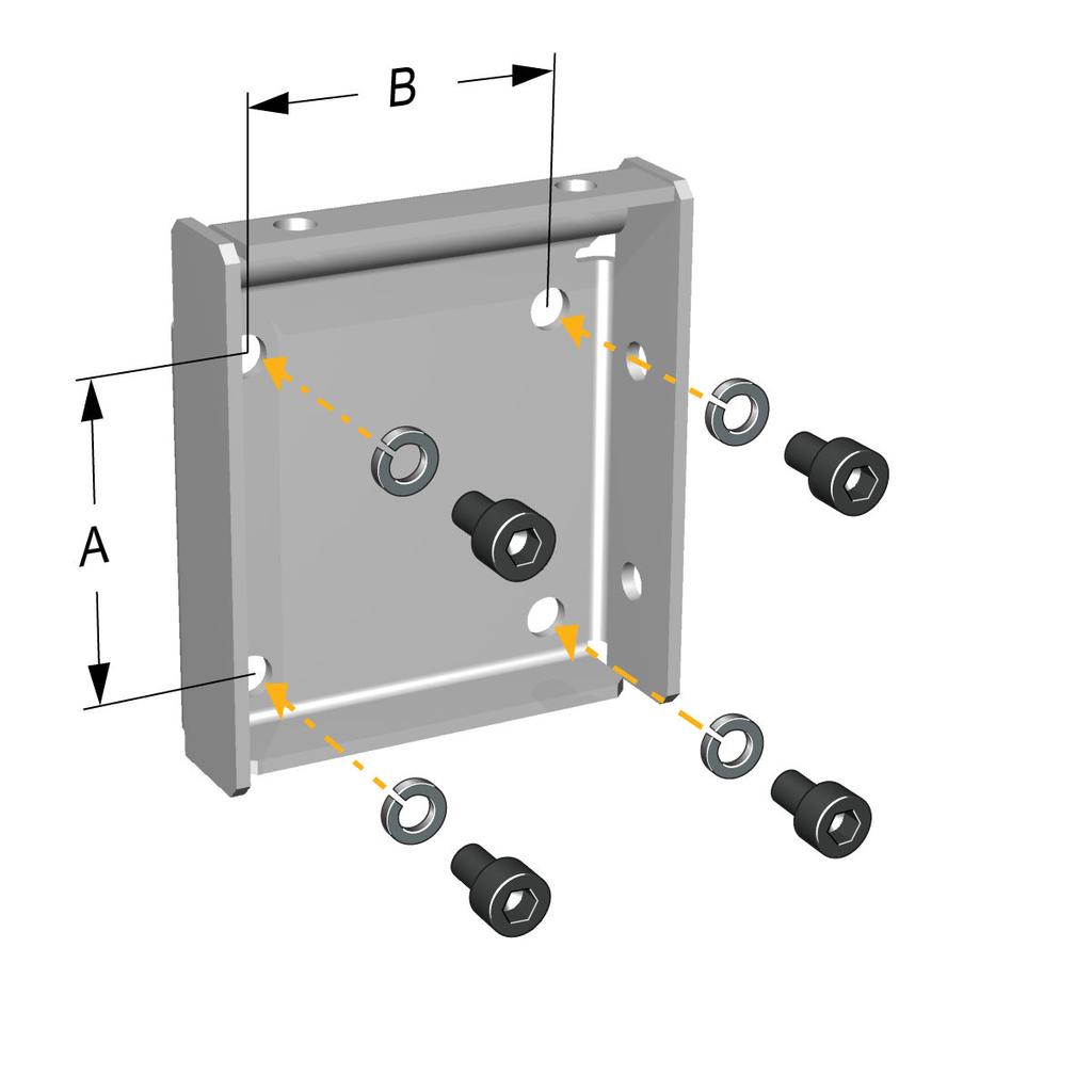 Montagem e fiação do sensor Figura 2-2: Dimensões do suporte de