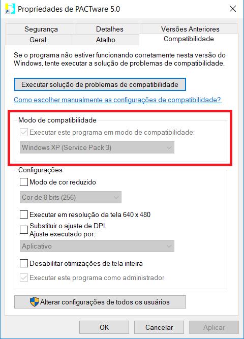 4 Abaixo algumas informações de como utilizar o Pactware: Os DTMs de alguns fabricantes exigem compatibilidade com o Windows XP (Service Pack 3).