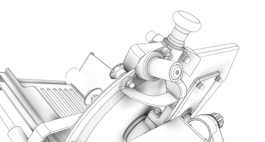 3.4 Afiação do Disco de Corte O Cortador de Frios Inclinado é equipado com Afiador próprio, sendo de operação fácil e eficaz.