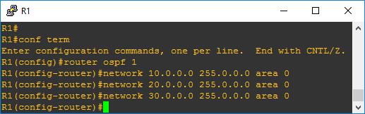 49 3.3.1 Configuração OSPF (Topologia 1) O primeiro roteador a receber sua configuração é o Router1, ele tem em sua vizinhança três redes (10.