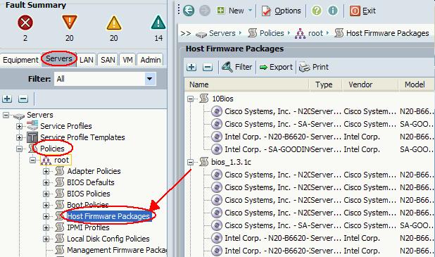 do host, e seleto crie o pacote do firmware do host. Na caixa de diálogo do pacote do firmware do host da criação, incorpore um nome exclusivo e uma descrição para o pacote.