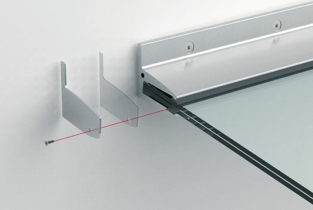 4 5 Colocar o vedante superior Insert the upper glazing profile Colar as tampas de remate e aparafusá-las. Place the endcaps on the profile and secure them with screws.
