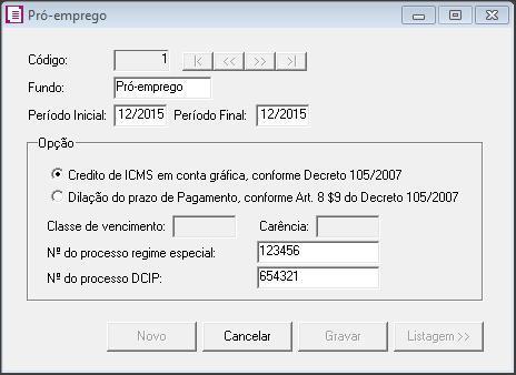 3.1.1 No campo Código, será informado automaticamente pelo sistema um código sequencial, caso seja necessário você poderá alterar; 3.1.2 