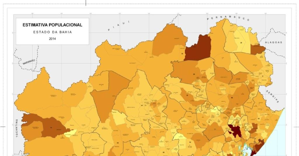 POPULAÇÃO ESTADO 2014 2 municípios: Salvador e Feira de Santana, com 0,48% população >500 mil