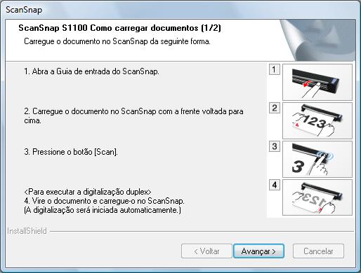 A tela [Instalação concluída] será exibida. Avance ao passo 14.