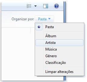 Windows Explorer Opções de ordenação de arquivos (ordem crescente / decrescente): Por nome. Por tamanho.