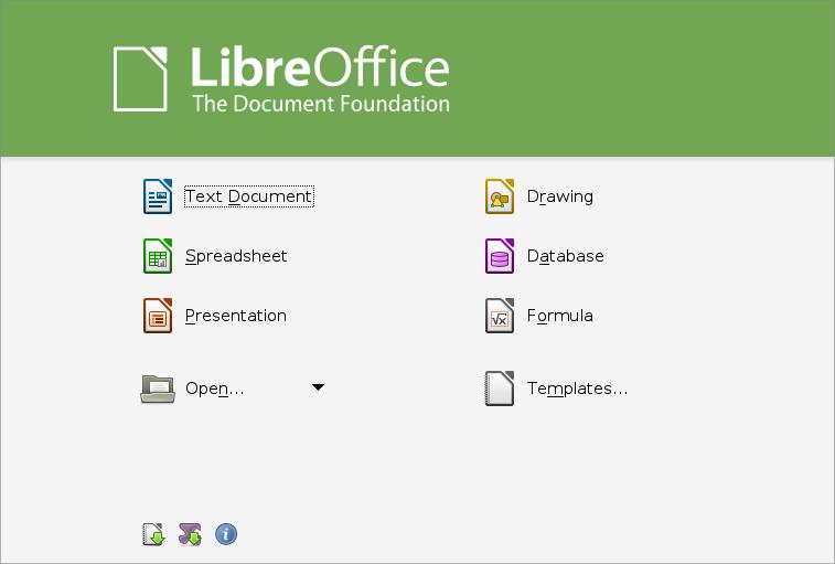 LibreOffice Suíte livre, disponível para