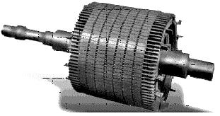que aciona o motor. Motores de Indução Trifásicos O rotor é um cilindro laminado com ranhuras.