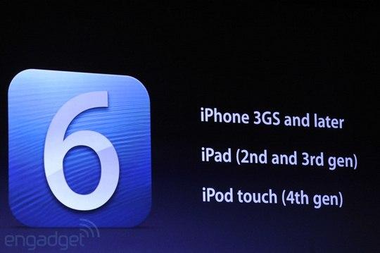 E as surpresas hoje não acabam.. ios 6 estará disponível para iphone 3GS,