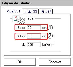 132 SISEs Sistema de Interação Solo - Estrutura (1) clique no botão Adicionar Viga ; (2) clique para incluir o elemento inicial da viga, S3; (3) clique para incluir o elemento final da viga, S4; (4)
