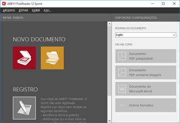 Você verá uma janela como esta: 3. Selecione o idioma do documento que vai digitalizar como a configuração de Idioma do documento. 4. Clique em Digitalizar documento. 5.