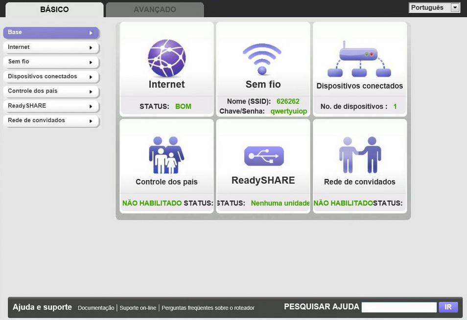 Digite http://www.routerlogin.net na barra de endereços do navegador da Web. Será exibida uma tela de login: admin ******** 3.