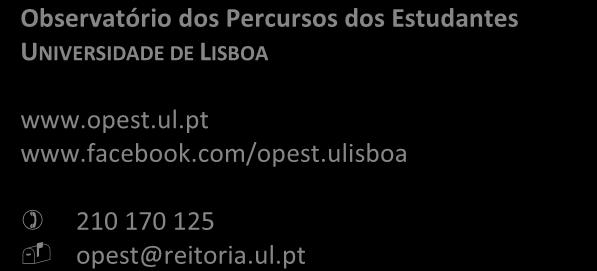 Observatório dos Percursos dos Estudantes UNIVERSIDADE DE LISBOA www.opest.ul.pt www.facebook.com/opest.