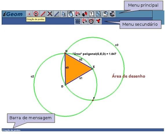 inclusive permitindo a construção de algoritmos recursivos. Este recurso é interessante para atividades interativas de construções de fractais (como Curva de Kock ou o Tapete de Sierpinski). Figura 1.