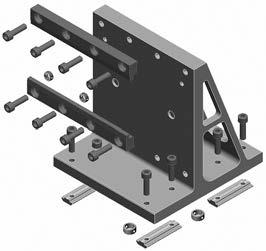 16 Série CKP Easy2Combine, Kit de união Para a combinação: CKP / CKP Materiais: Buchas centralizadoras Placa de conexão Aço inoxidável Alumínio Kit