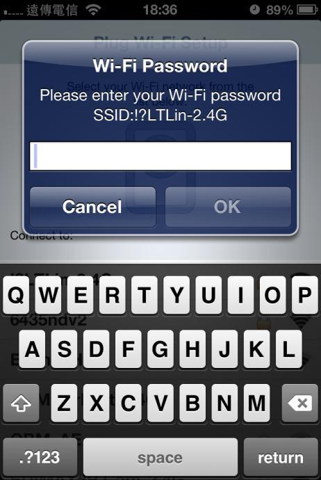 3. Introduza a palavra-passe Wi-Fi e toque em OK.