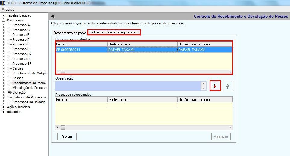 A primeira maneira é pesquisar por um processo específico, para isso basta digitarmos as informações do processo.