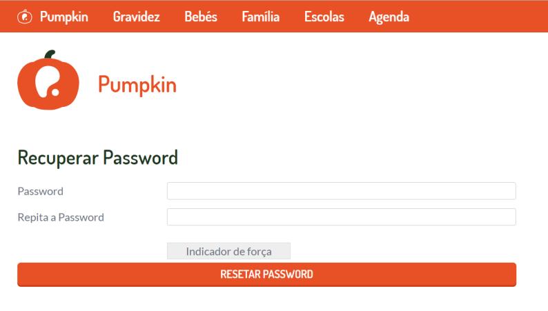 Passo a passo Mudar password Depois de clicar em