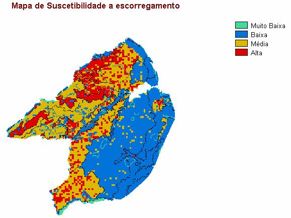 escorregamento do solo,segundo critérios adotados.