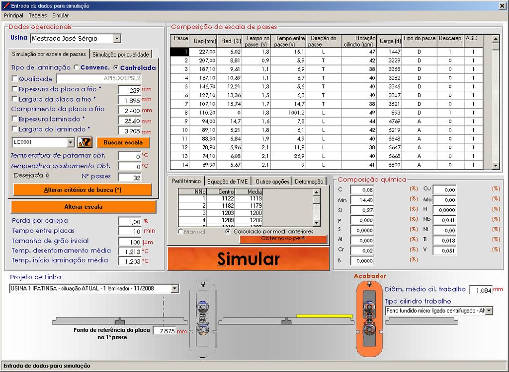 69 Figura 3-49 Interface principal de entrada de dados do modulo de simulação placa a placa. A a interface de entrada do modo de simulação direta deste simulador, mostrado na figura 3.50.