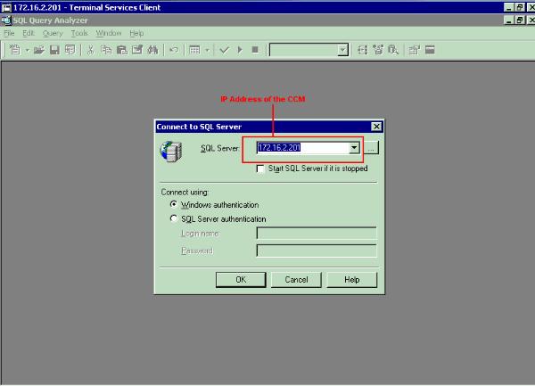 autenticação do Windows NT. A autenticação do Windows NT é recomendada, embora o sistema suporte a autenticação de SQL.