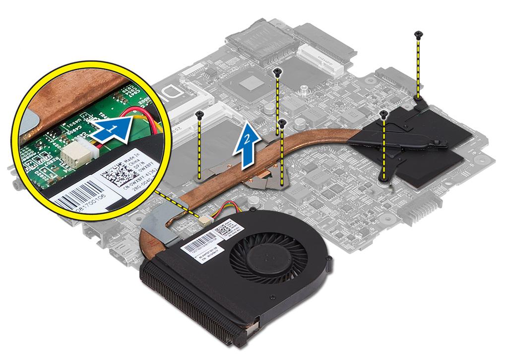 a. bateria b. cartão SD c. painel de acceso d. módulo de memória e. placa WLAN f. disco rígido g. unidade óptica h. teclado i. apoio para as mãos j. placa de sistema 3.