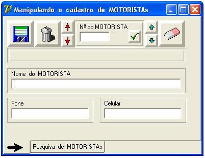 Cadastro de motoristas A informação do cadastro