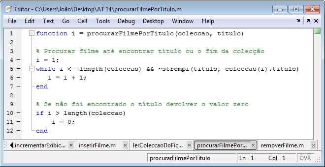 Avança enquanto não encontrar o elemento desejado ou chegar ao fim do vector Se ultrapassou o