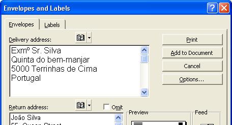 Impressão de Envelopes: