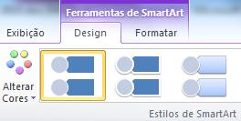 Quando tiver selecionado a variante de elemento SmartArt a ser usada, clique no botão OK para colocá-lo no slide ativo.