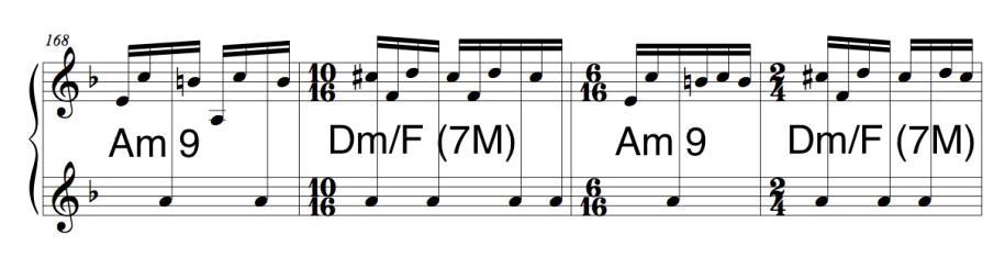 Para finalizarmos, iremos demonstrar alguns exemplos de irregularidade no ritmo harmônico.