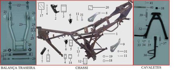 ESTRUTURA 2 D01501020000SI SUPORTE INFERIOR DE FIXACAO DO MOTOR 3 942087250RPZBI PARAF. CAB. SEXT. FLANG.