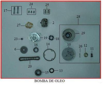 BOMBA DE ÓLEO 2 D01151000000SI BOMBA DE OLEO COMPLETA 6 D01151020000SI ENGRENAGEM DA BOMBA DE OLEO 10 962151160000I TAMPA DO FILTRO DE OLEO 13 9382716402ZBI ARRUELA CONCAVA 14 000454680800SI JUNTA DO