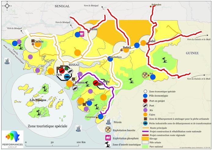 I-Visão e Estratégia da Guiné-Bissau 2025 - Portanto, a visão 2025 prevê o desenvolvimento de novos pólos económicos repartidos no conjunto do país e apoia-se na valorização do