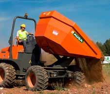 A MAIS ALTA ESTABILIDADE DO MERCADO Dumper com contrapeso traseiro superdimensionado para uma máxima estabilidade em rampa a carga plena.