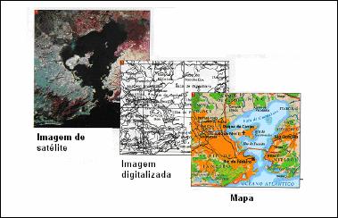 7. (UFJF - adaptada) Observe as imagens e mapa a seguir. Eles representam a mesma área. PHILLIPSON, Olly. Atlas gegráfic mundial. Curitiba PR: Editra Fundament Educacinal, 2007.