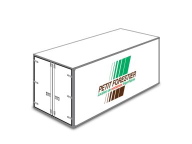 Estruturas opcionais possíveis consoante as necessidades: rampa, porta lateral, plataforma, prateleiras, alarme de temperatura, entre outros. Dimensões: L. 2100 x H. 2320 x P.