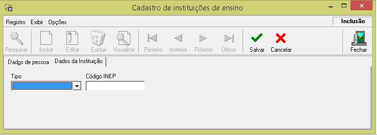 3.2 Cadastro de Instituição de Ensino - PAD_CadInstituicaoEnsino.dll Para efetuar o Cadastro de Instituição de Ensino devem-se seguir as mesmas premissas do Cadastro de Instituições.