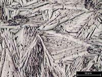 11 Metalografia da chapa de NiTi (aumento: 200 x; ataque: 30 ml de ácido acético glacial, 5 ml de ácido nítrico e 2 ml de ácido fluorídrico) equipamento que permitisse o desenvolvimento de pesquisas