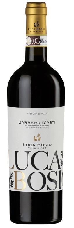 BARBERA D ASTI LUCA BOSIO - DOCG 2015 BOSIO SRL PIEMONTE-CUNEO 2015 13% DOCG BARBERA D ASTI 18 C 6 meses em tanque de aço e 6 meses na garrafa.