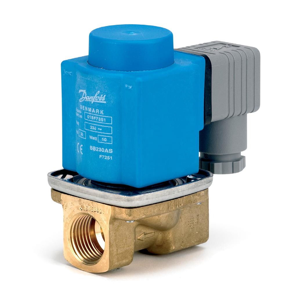 EV220B 6 - EV220B 22 é uma linha de válvulas solenoides de 2/2 vias servo-operadas com conexões de 1/4 a 1.