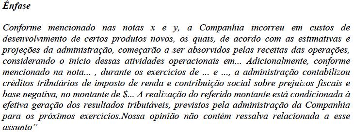 Evidência apropriada e suficiente Sem Evidência apropriada e suficiente Demonstrações contábeis condensadas Efeito relevante