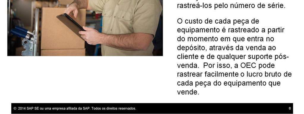 Quando eles compram os produtos, começam imediatamente a rastreá-los pelo número de série.