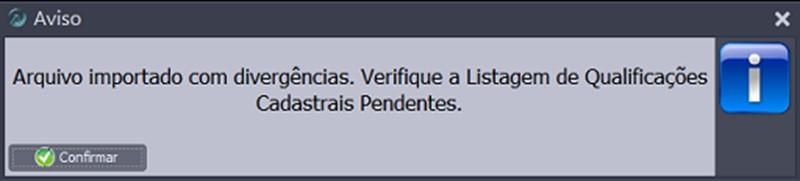 Cadastral, informando o (s) arquivo(s) e clicando em Executar.