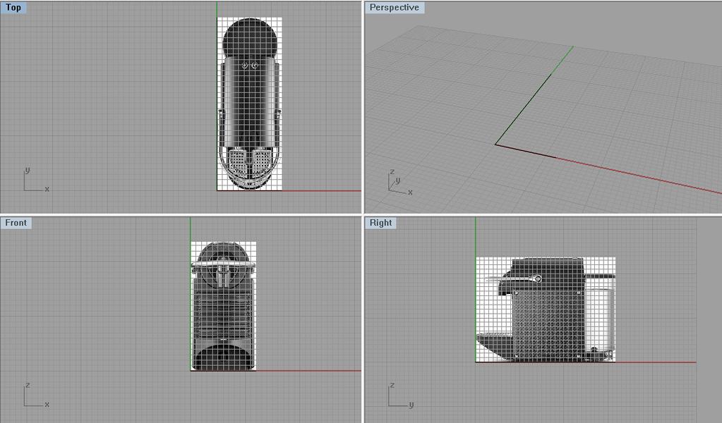 1. Inicie com uma linha traçada horizontalmente na vista superior. Essa linha servirá de base para a imagem de fundo.