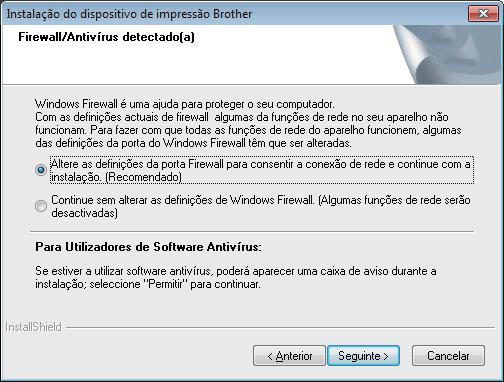 Os erãs podem vrir de ordo om o sistem opertivo utilizdo. 16 Instlr o MFL-Pro Suite Seleione Ligção um Rede Sem Fios e lique em Seguinte. Coloque o CD-ROM n unidde de CD-ROM.